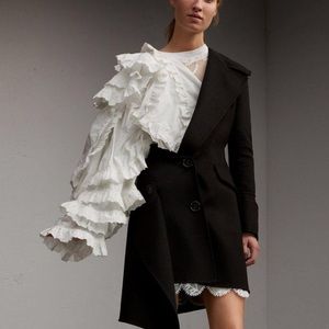 Burberry runway deconstructed wool coat sold out